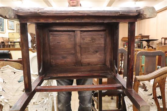 A Chinese rosewood yoked back chair